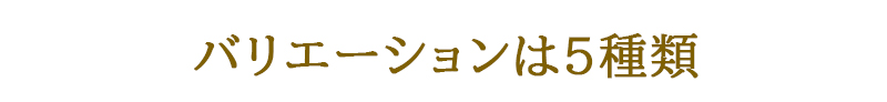 バリエーションは5種類