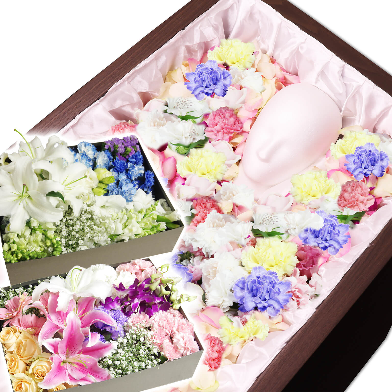 おまかせ お別れ花 1箱 | FLABELの花祭壇